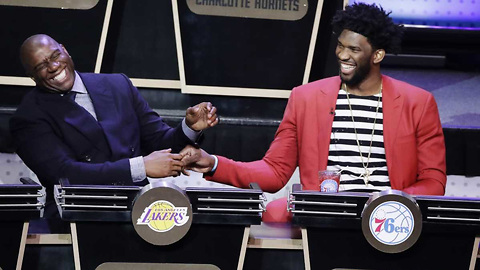 Magic Johnson & Joel Embiid React to the NBA Draft Lottery Results