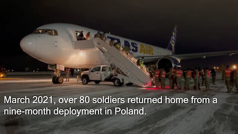 Alaska National Guardsmen return from nine-month deployment to Poland