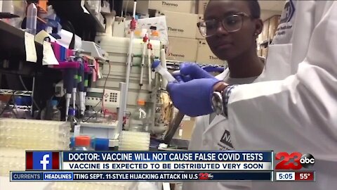 Doctor: COVID vaccine won't cause false-positive results