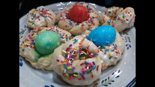 Making Italian Easter Cookies with a Special Assistant