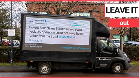 'Remainers' protest van displays historic tweets by Leave.EU