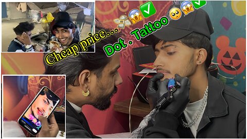 Dot Tattoo 😱🥵✅ . Make aa Tattoo on my face. #tattow #vlog #punjabi