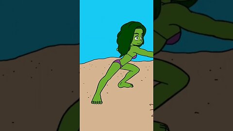 She-Hulk at the beach | Dodgeball