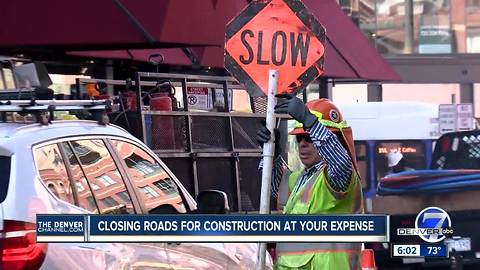 Denver's construction boom impacting traffic, lanes closed during rush hour