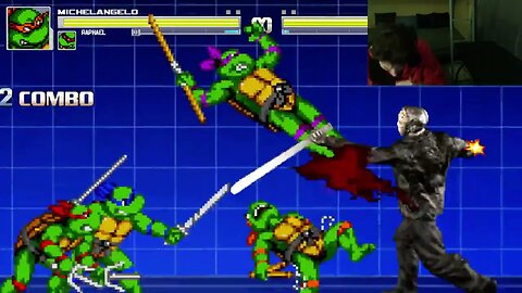 Teenage Mutant Ninja Turtles Characters (Leonardo And Raphael) VS Jason Voorhees In An Epic Battle