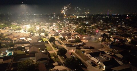 Flying my DJI drone over Buena Park CA on the Fourth of July 2022