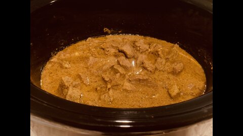 Slow Cooker Beef Curry Only 5 ingredients