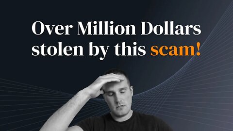 Over Million Dollars stolen by this scam! #BTC #ETH #NFT