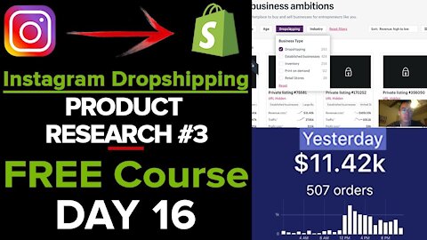 [Free Course 16/21] Instagram Dropshipping: PRODUCT RESEARCH #3 Shopify Exchange Trending Stores!