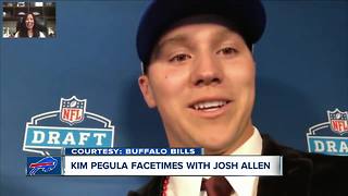 Kim Pegula talks with Josh Allen