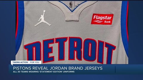 Pistons join all NBA teams by putting Jordan logo on Statement jerseys