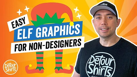 Easy Elf Christmas T-Shirt Design - Simple Elf Hat and Legs Graphics For the Non Designer (Tutorial)