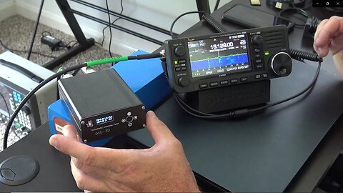 Battery Powered Automatic Antenna Tuner, 100 Watt Max, Portable Ham Radio Tuner Review/Demo!!