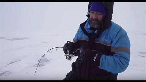 Walleye Through The Ice at Devils Lake, ND