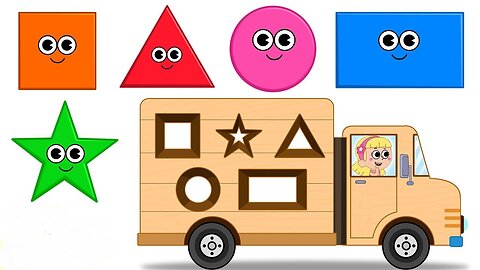 Best Learning Videos for Toddlers _ Learn Shapes for Children with Fun Play Wooden Toy Truck