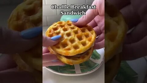 Keto Chaffle Breakfast Sandwich #shorts