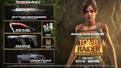 Tracer Pack Tomb Raider Bundle Featuring Lara Croft Showcase