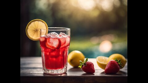 Lemon and strawberry drink