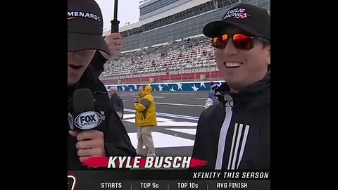 Kyle Busch Nails Trivia Questions during rain delay at Charlotte! #shorts