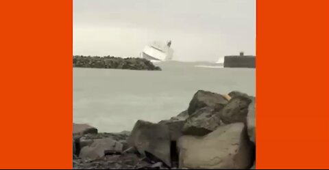 Pilotage is Local Knowledge - Watch as Ship Enters a Very Narrow Port in a Beam Sea