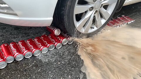 Experiment Car vs Coca Cola | Crushing crunchy & soft things by car