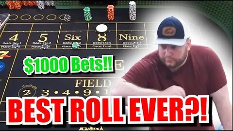 🔥BEST ROLL EVER?!🔥 30 Roll Craps Challenge - WIN BIG or BUST #316