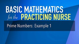 Prime Numbers: Example 1