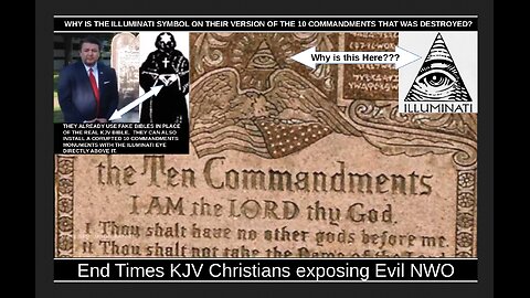 WHY IS THE ILLUMINATI SYMBOL ON THEIR VERSION OF THE 10 COMMANDMENTS THAT WAS DESTROYED? (2015)