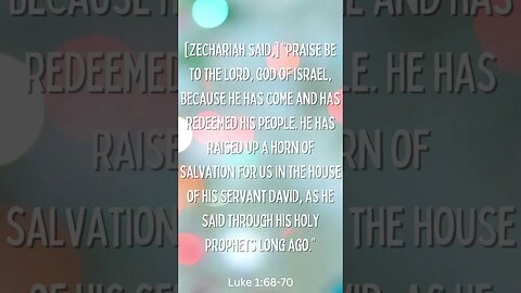 Luke 1:68-70 #shorts