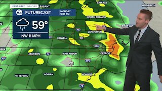 Metro Detroit Forecast: 60s all day with rain later today