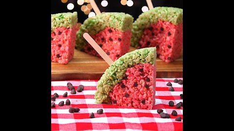 Watermelon Rice Krispie Treats [GMG Originals]