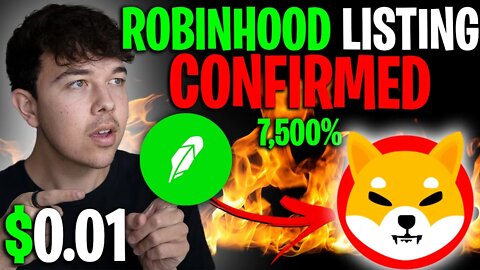 ROBINHOOD FINALLY REVEALS SHIBA INU COIN LISTING IS DONE 🔥 SHIB PRICE PREDICTION 🚨