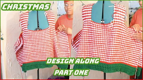 ✨🎄Christmas 2022 🎄✨Oversized Christmas Sweater Crochet Design Along Part One