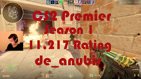 CS2 Premier Matchmaking - Season 1 - 11,217 Rating - de_anubis