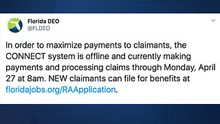 Florida's CONNECT unemployment site offline until Monday