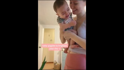 Baby laughing hysterically makes you laugh with him