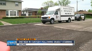 One man in custody after deadly stabbing