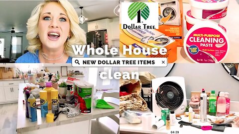 Whole house cleaning, New Dollar Tree products, Extreme Cleaning #dollartree #cleaningmotivation