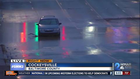 Water rescue on York Road in Cockeysville