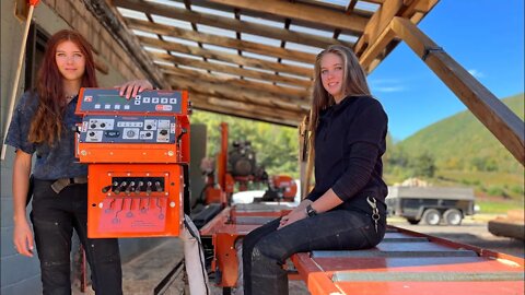 Doing What We Do Best: Operating a Sawmill! Woodmizer LT40