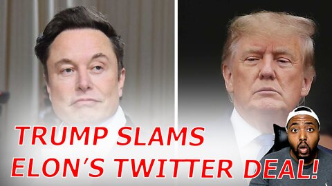 Trump RESPONDS To Elon Musk Putting Buying Twitter On Hold As STOCK TANKS And Leftists Celebrate!