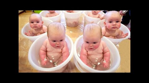 Try Not To Laugh : Funniest Baby Playing With Water | Funny videos