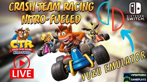 Zerando CTR Nitro-Fueled AO VIVO | Modo Aventura no YUZU EMULATOR (Nintendo Switch - PC) | LIVE