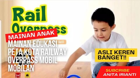 Mainan anak edukasi peta kota raikway dan mobil - mobilan