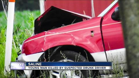 Young man killed by suspected drunk driver in Saline