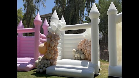 BOUNCE HOUSE FOR ADULTS! You can rent white and pink bounce houses in Arizona - ABC15 Digital