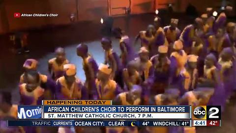 African Children's Choir to sing at St. Matthew Catholic Church