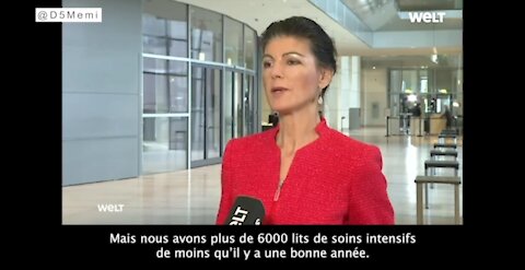 Sahra Wagenknecht : "La politique a laissé s'aggraver l'état des soins d’urgence”.