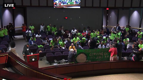 Protesters Disrupt Atlanta Council Meeting With Chants And Ping Pong Balls