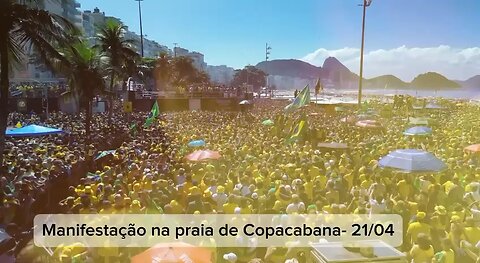 Copacabana, RJ, 21 de abril de 2024 - Liberdade sim, ditadura não